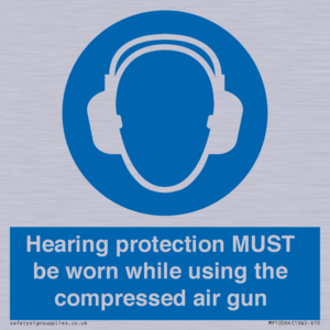 Hearing protection MUST be worn while using the compressed air gun